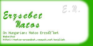 erzsebet matos business card